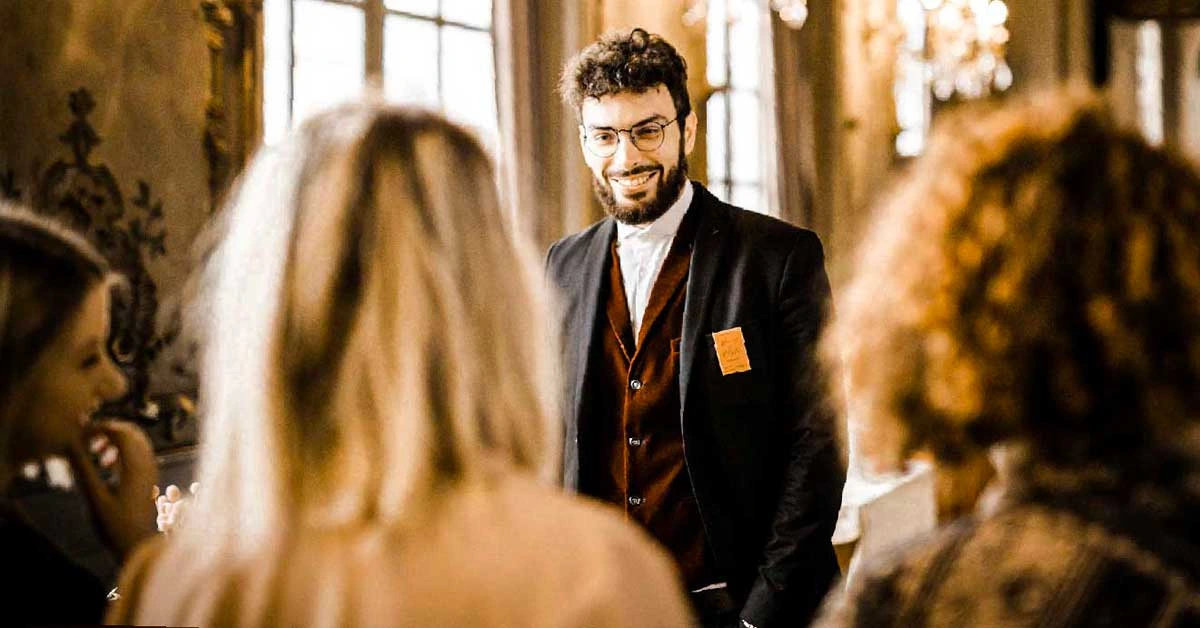 Le magicien professionnel "Sebastien Pieta" durant un mariage dans un chateau en Moselle